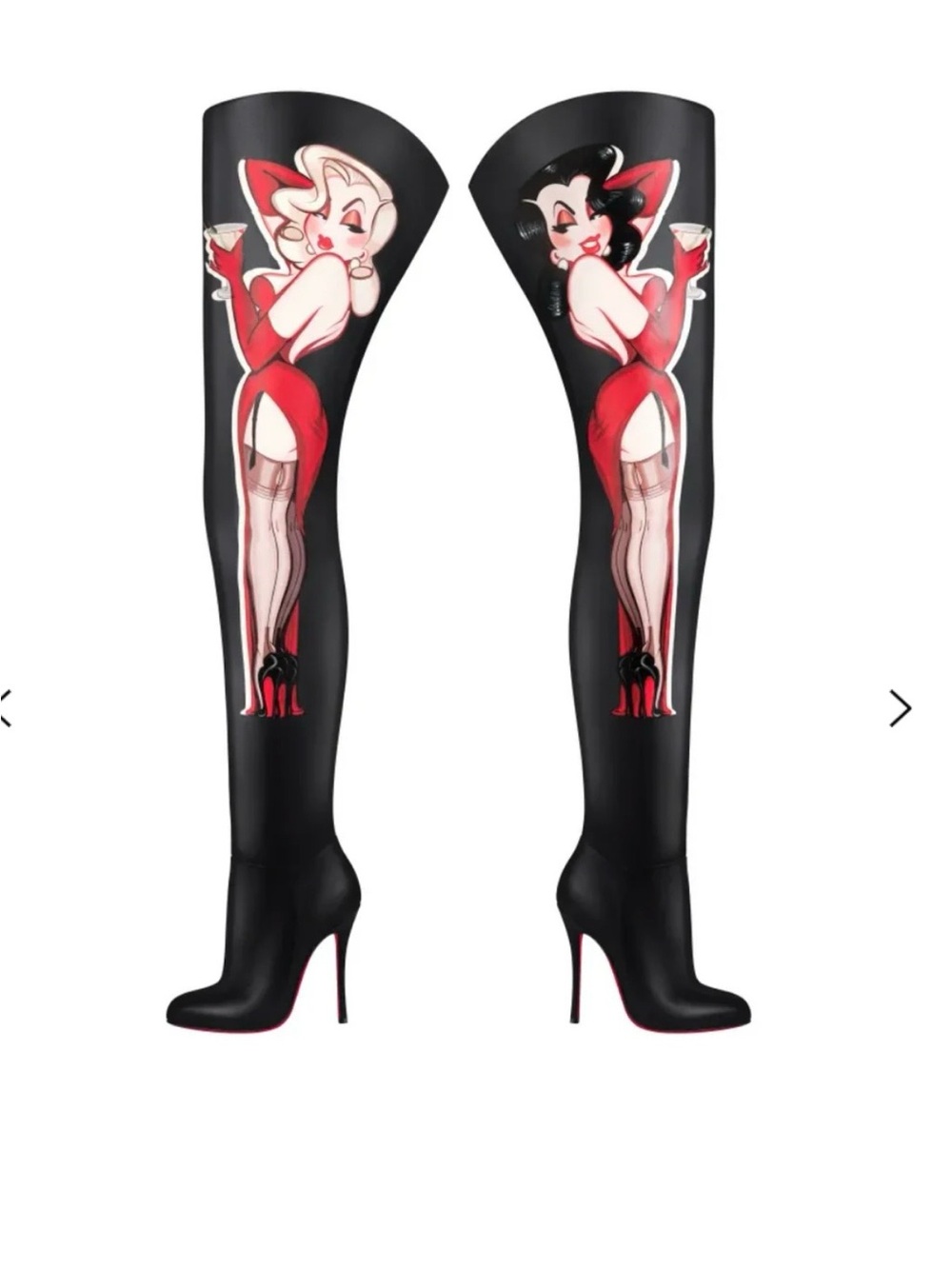 Christian Louboutin Black Limited Edition “Martin Up” Thigh High Boots -37